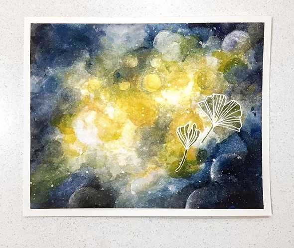 Watercolor space challenge 6