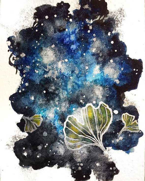 Watercolor space challenge 1
