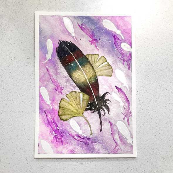 Watercolor space challenge 11