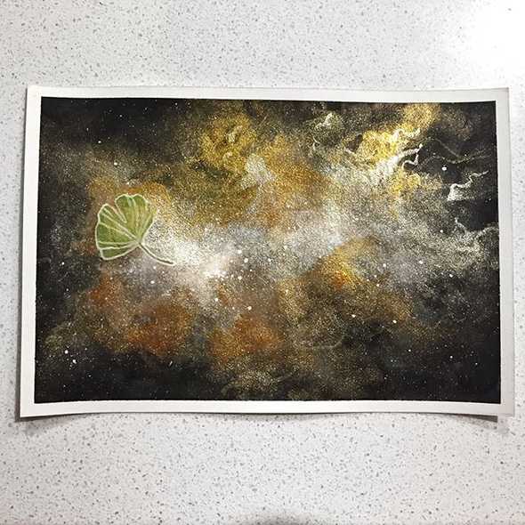 Watercolor space challenge 7